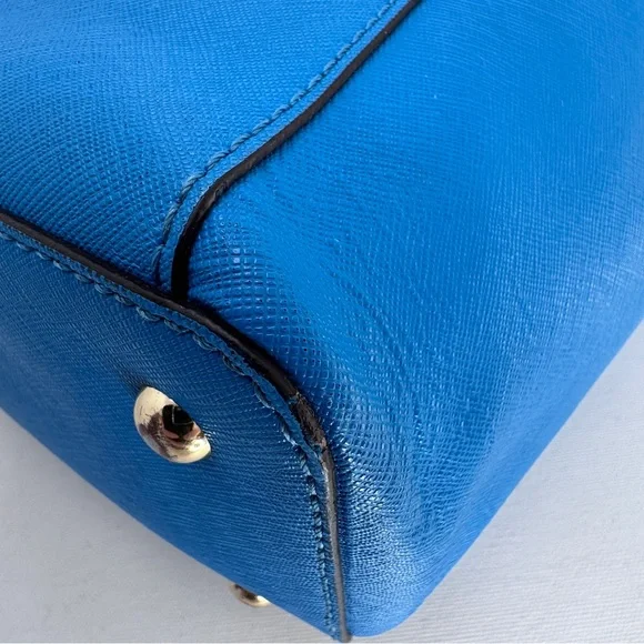 Michael Kors Large Electric Blue Saffiano Leather Top Zip Tote Shoulder Bag - Picture 15 of 16